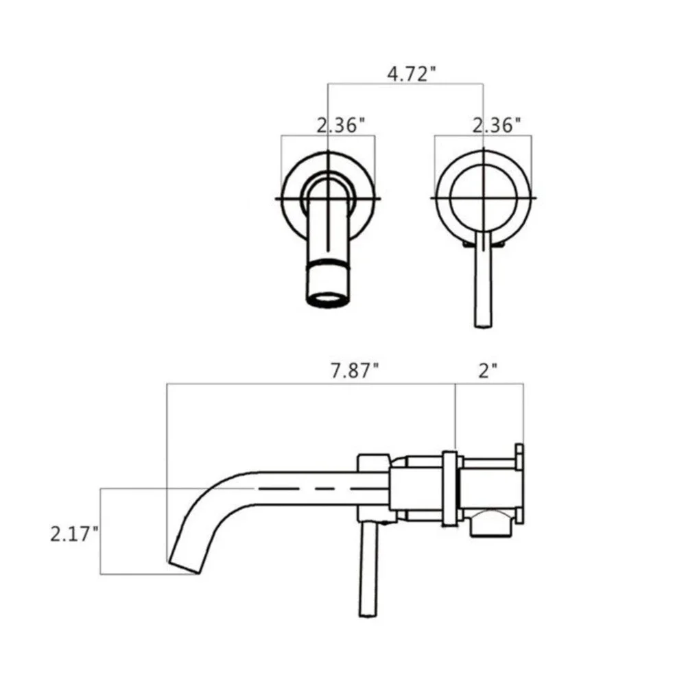 Single‎ Handle Wall Mounted Bathroom Faucet oil rubed bronze